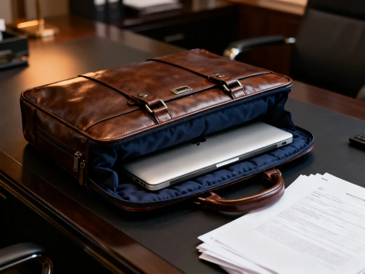 Elegancka torba na laptopa z zabezpieczoną komorą na komputer