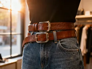 Elegancki złoty naszyjnik z diamentem oraz rozmyta kolekcja pierścionków i bransoletek na aksamitnym tle.