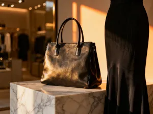 Elegancki męski zegarek z brązowym skórzanym paskiem zestawiony z jeansami i białą koszulą.