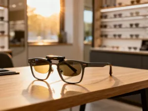 Zniszczony skórzany pasek z widocznymi zadrapaniami oraz zestaw profesjonalnych środków do jego renowacji i konserwacji.